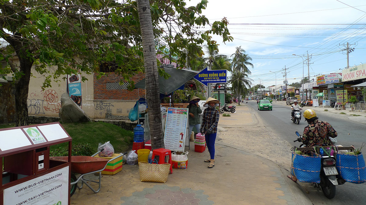The Beach entrance next to Blue Ocean resort. Mui Ne, Vietnam.