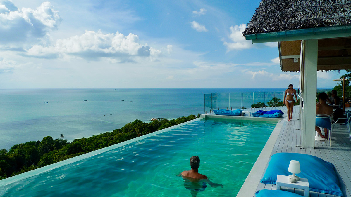 Infinity pool at Blue Rama