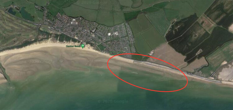 Kitesurfing Camber Sands spot