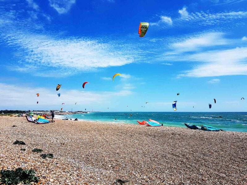Beautiful kite beach in Europe that can be reach from Dusseldorf.