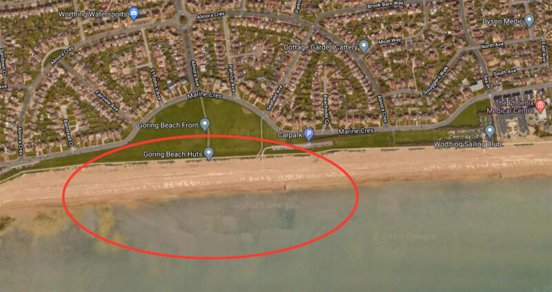 Goring kitesurfing spot