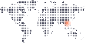 Hainan on world map