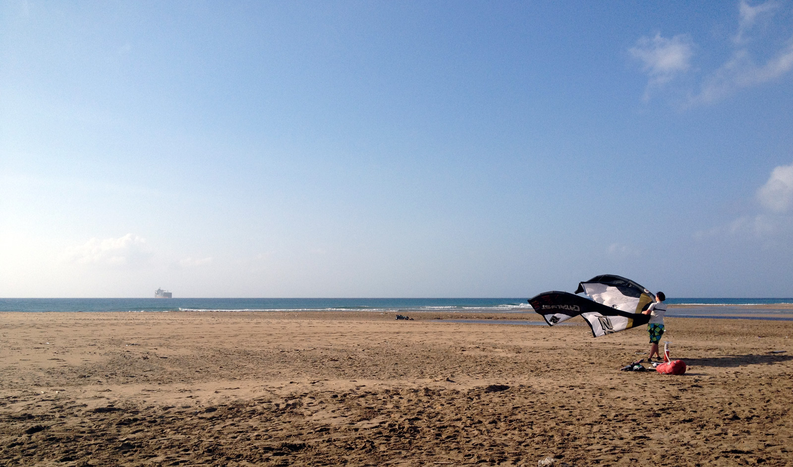 No tourists and no windsurfers. Only kite heaven.