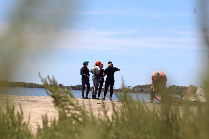 Lessons in Lo Stagnone by Torre Loopa kite school.