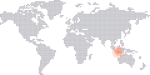 Indonesië op de wereldkaart