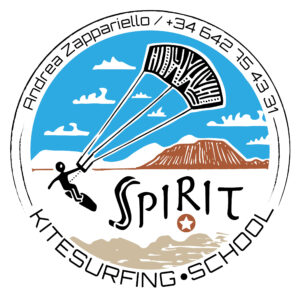 Logo školy kitesurfingu SPIRIT
