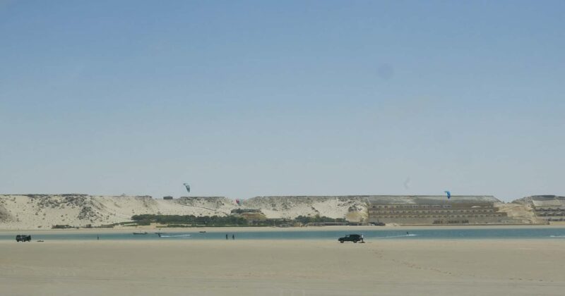 Parte superior de la laguna en marea baja.