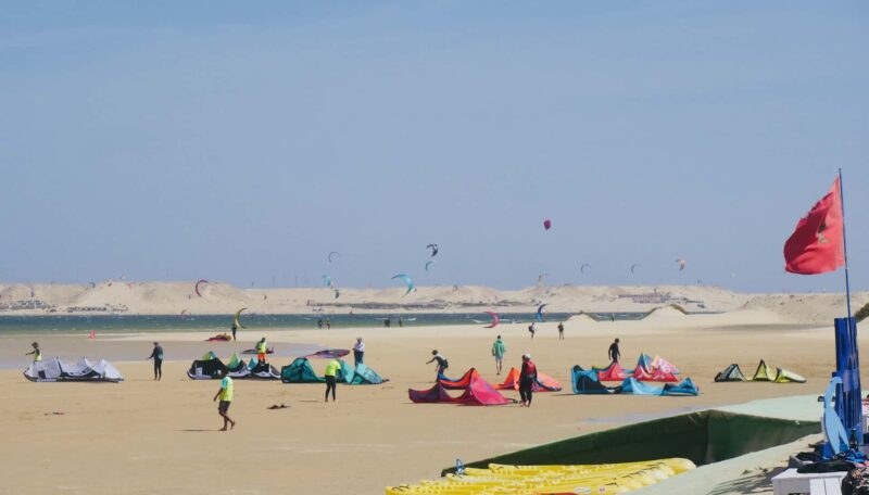Kites setting up for launch at Dakhla Attitude.