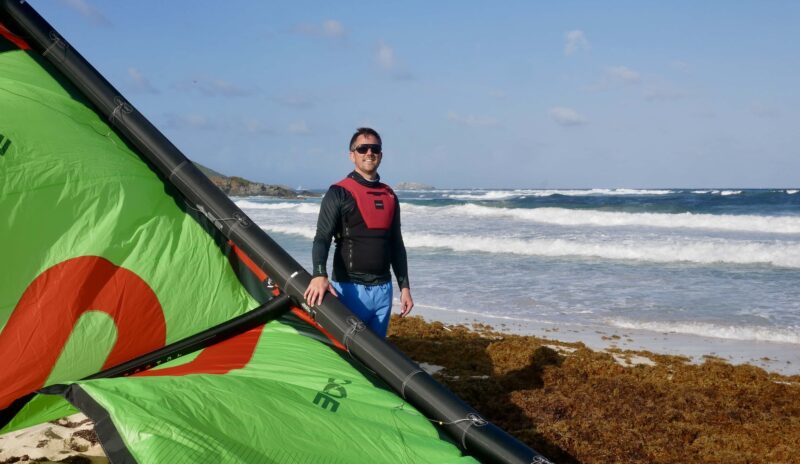 Greg at Pasture beach, Mustique