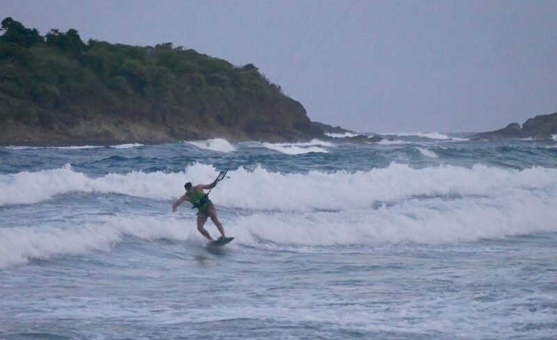 Playing in the surf with the Nobile NHP Split board.