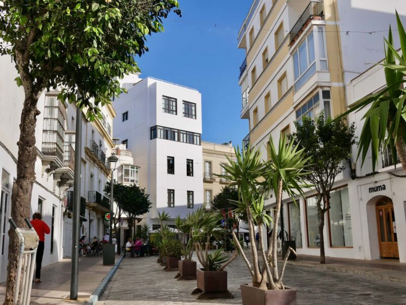 Tarifa old town street daytime.