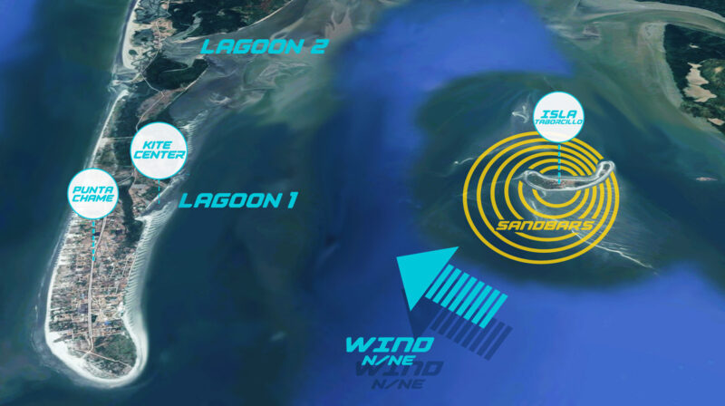 Mapa města Punta Chame kitesurf spot