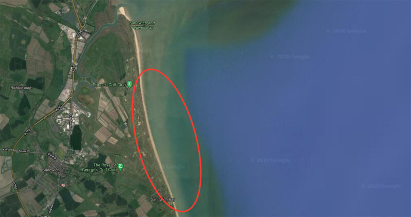 Sandwich bay kitesurf spot