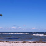 Switch Kites Krypto 12m riding close to shore.