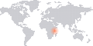 世界地図上のタンザニア