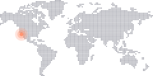 USA Västkusten på världskartan