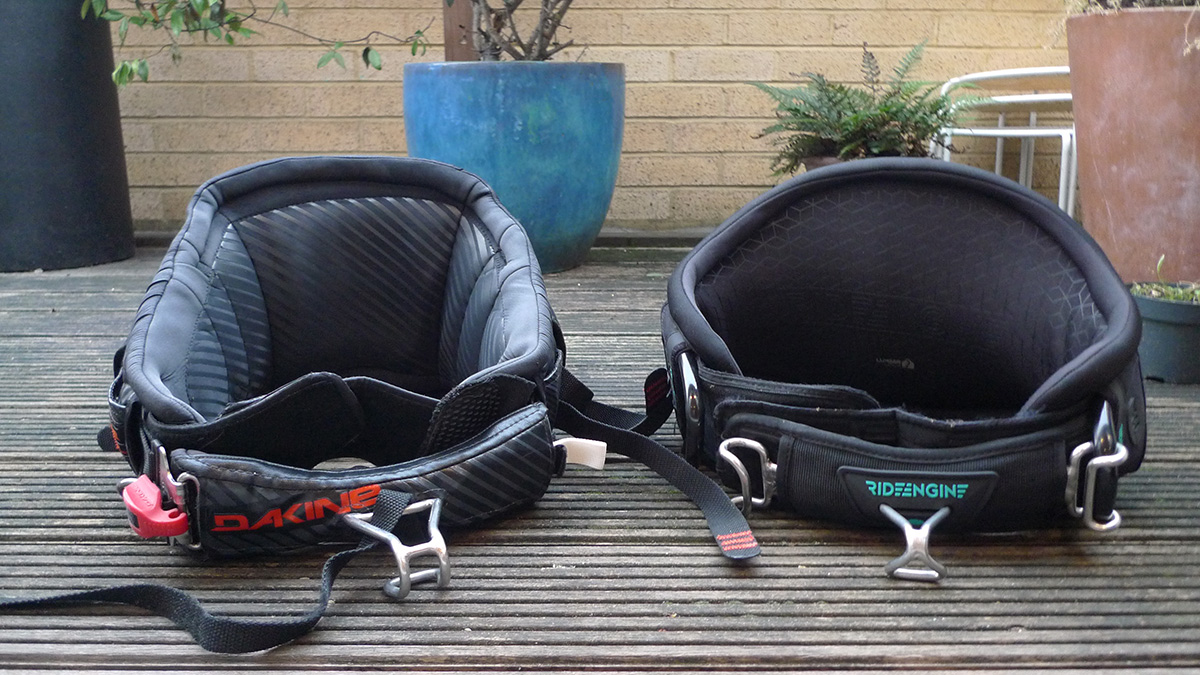 Ride Engine Hex Core hardshell harness compared with Dakine Hybrid Renegade