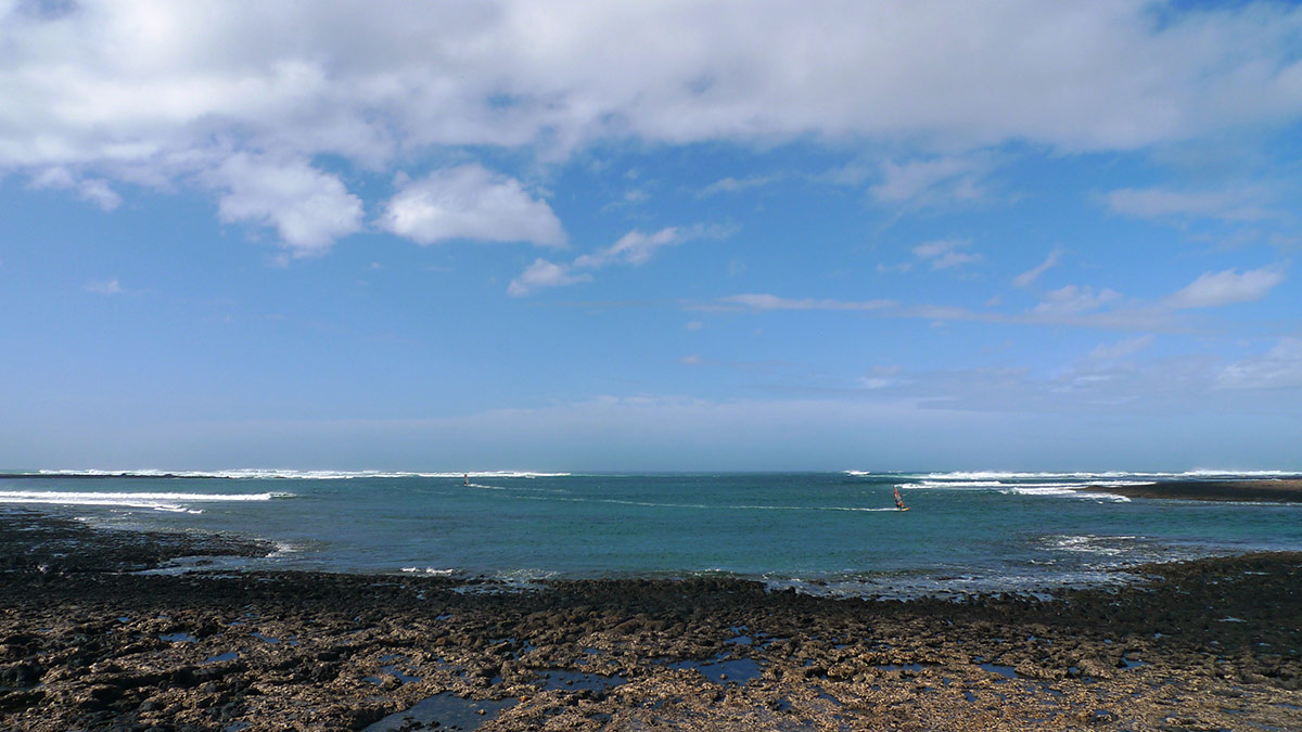 Kitesurf spot Fuerteventura ziemeļu pusē.
