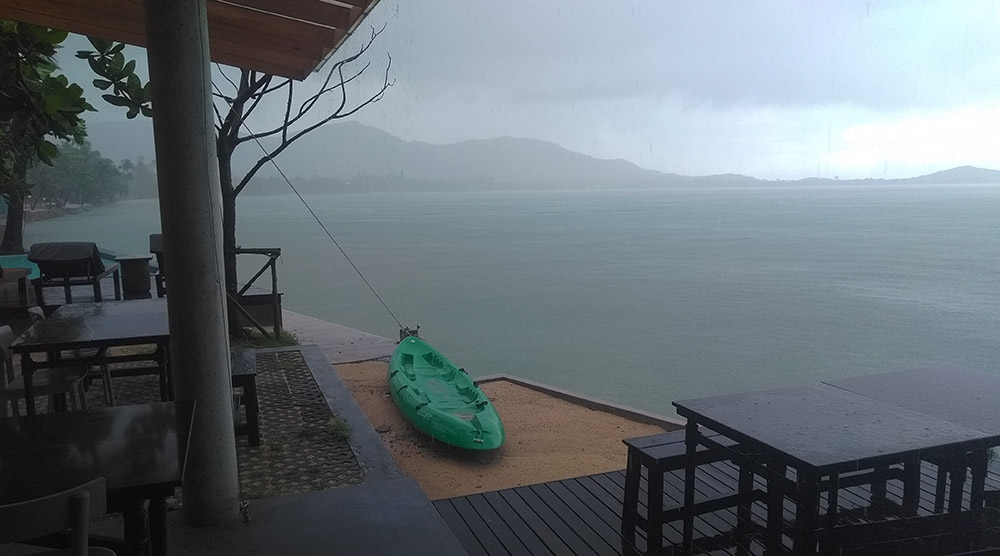 dážď nad Koh Samui